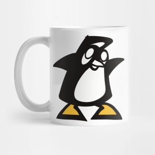 Black and White Graffiti Penguin Mug